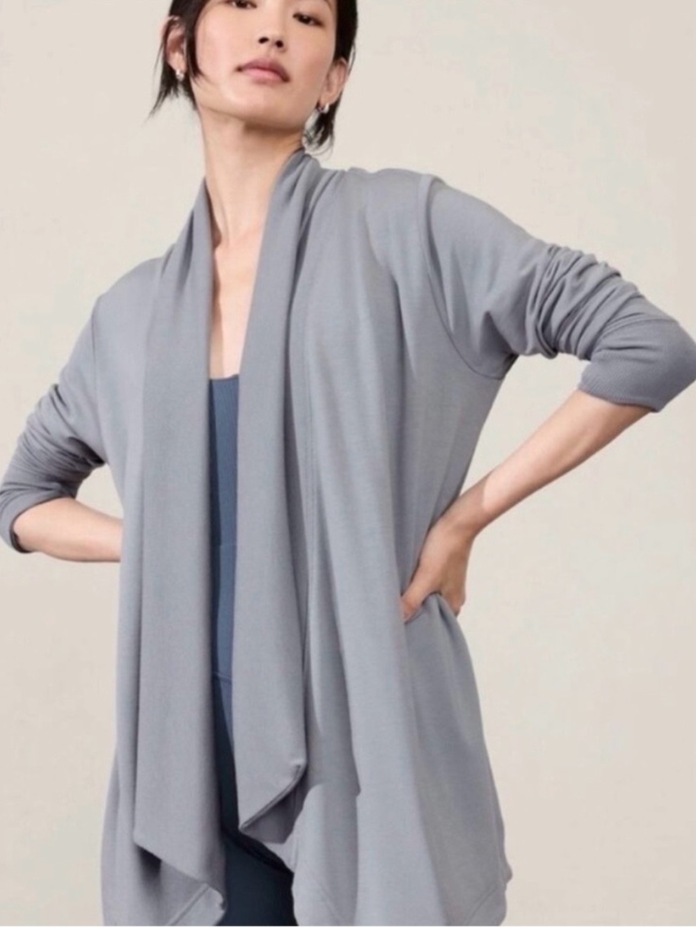 Athleta Pranayama Restore Wrap Cloud Gray S